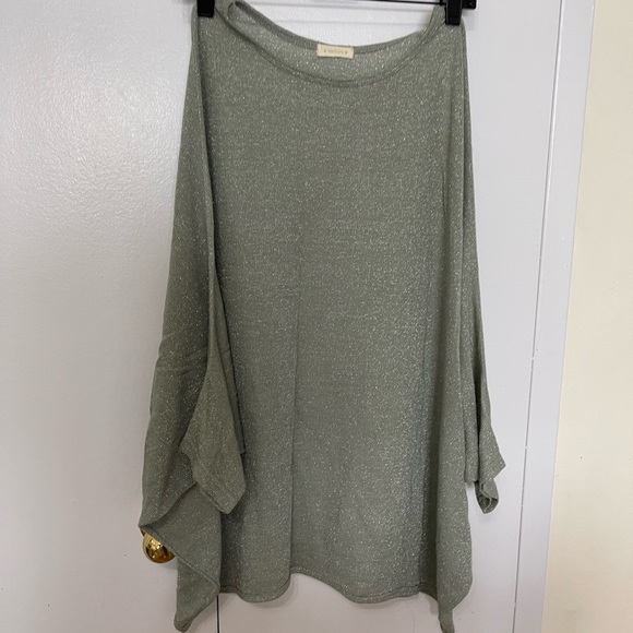Meirire shiny loose fit off-the-shoulder sweater - Picture 8 of 8